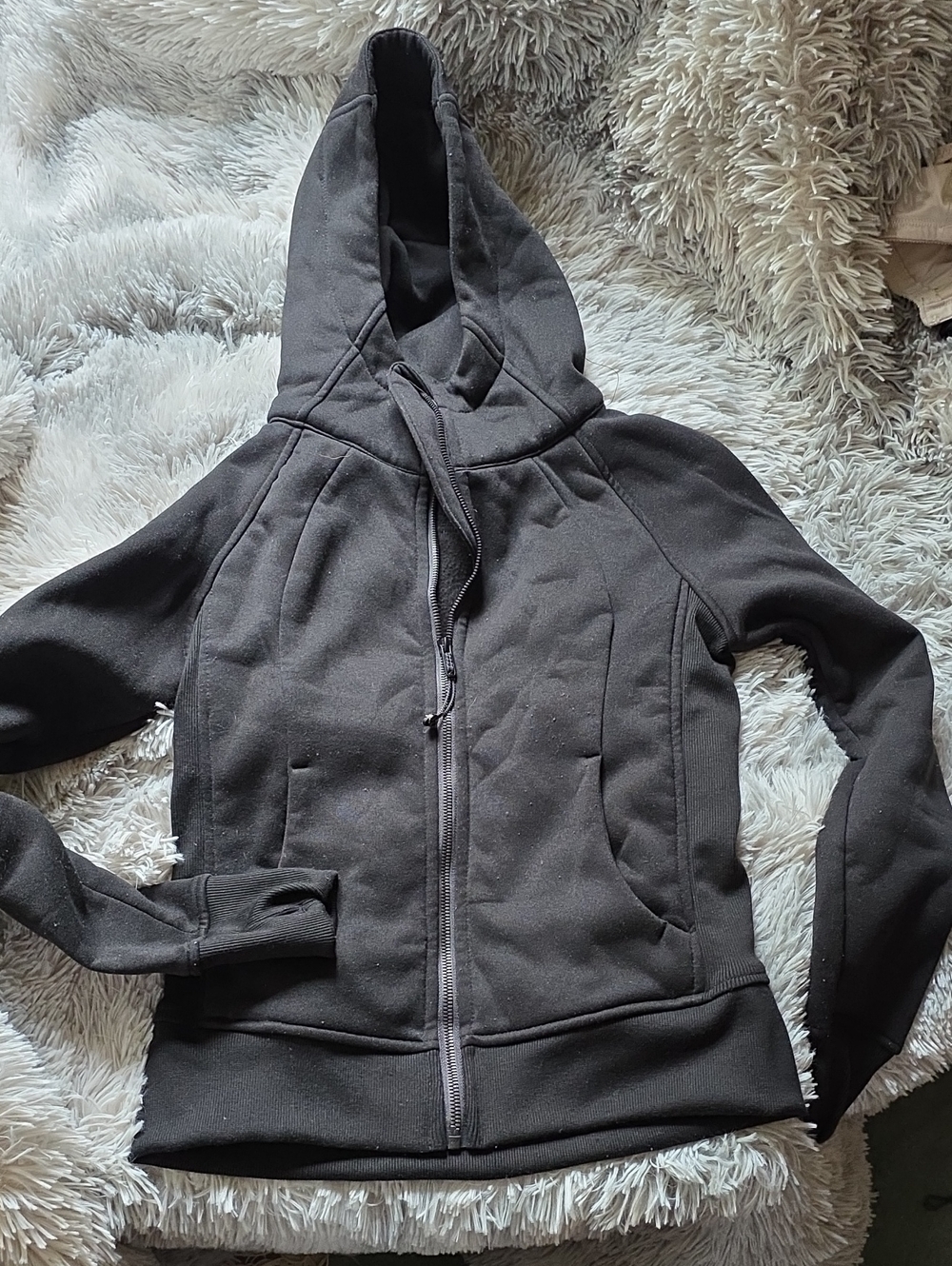 SHEIN Black Hooded Zip Bomber Jacket